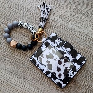 NWOT Keychain Bracelet Wristlet with ID/credit card holder